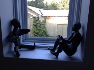 Sculpture two figures by Margaret Sharon Olscamp